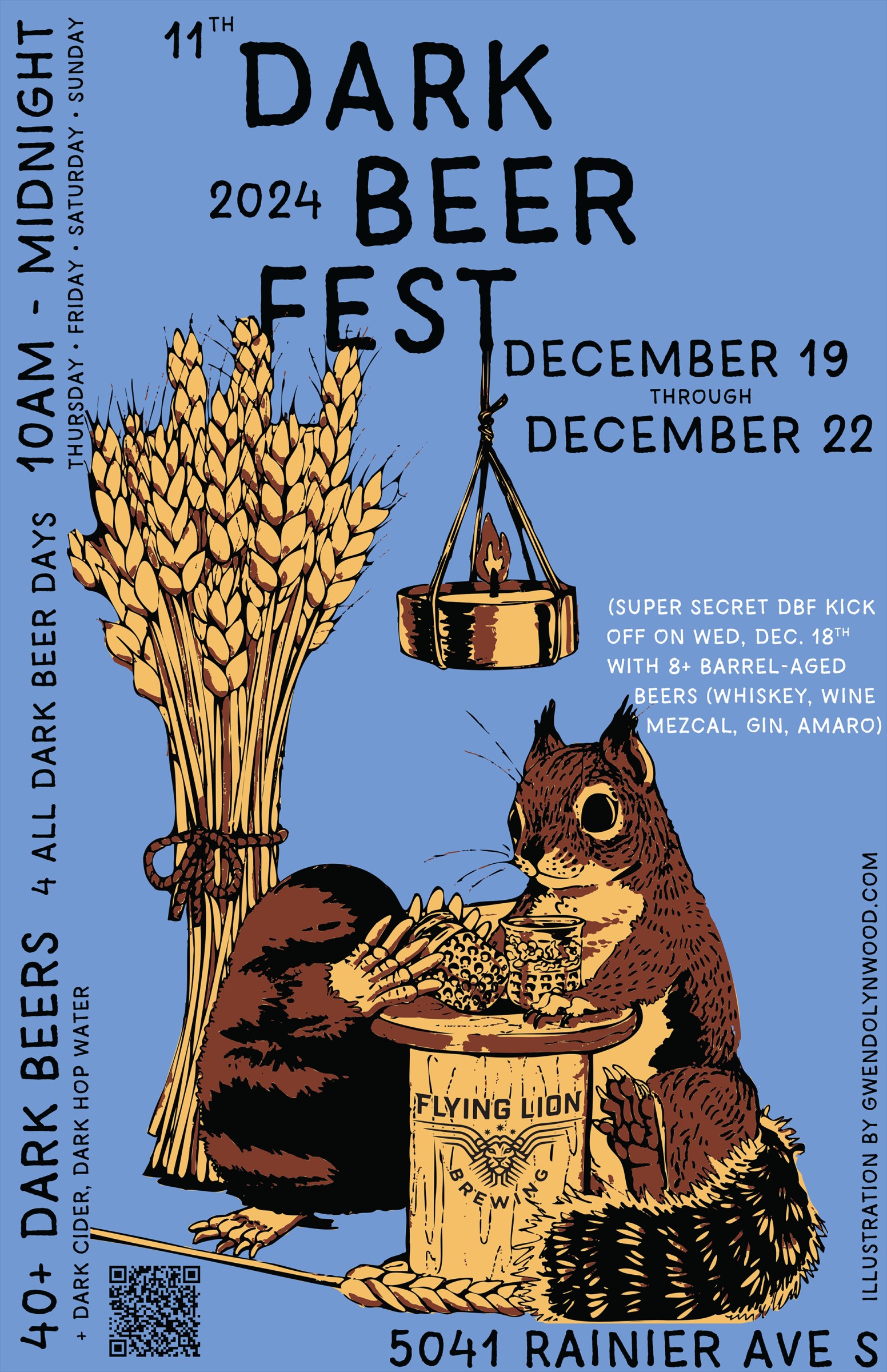 11th Annual Dark Beer Fest poster 